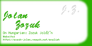 jolan zozuk business card